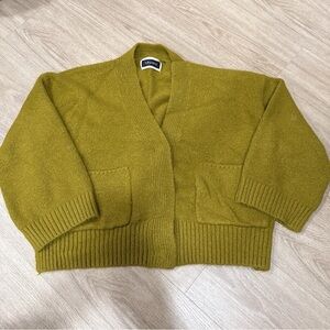 Green Cardigan Sweater